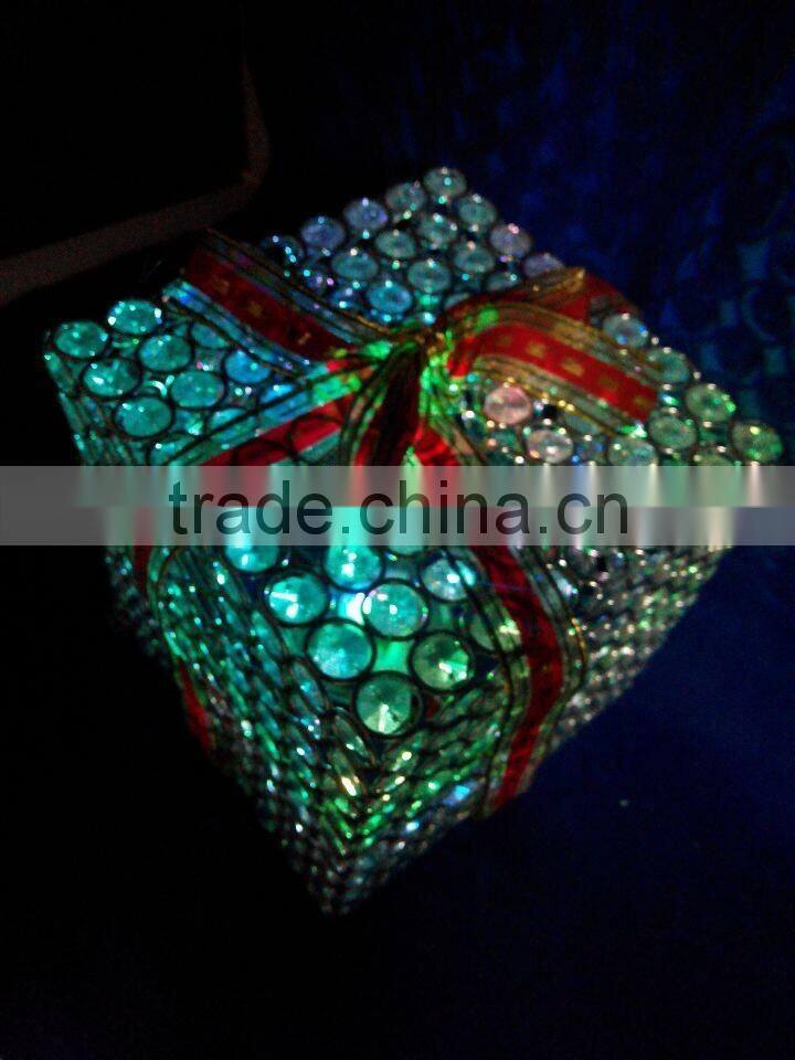 square diamond chrismas decorative metal gift box