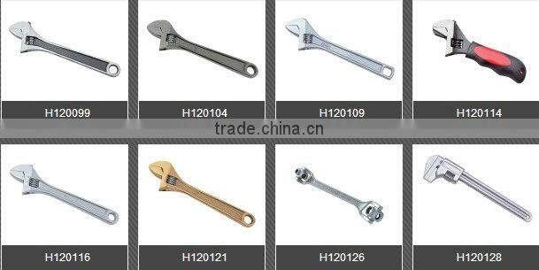 Full dipped handle adjustable wrench 6" 8" 10" 12" chrome plated