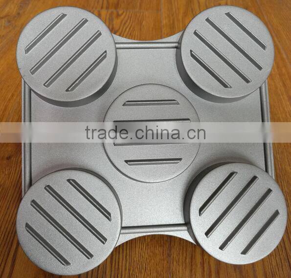 5 section casting aluminum hamburger press match wax disc paper