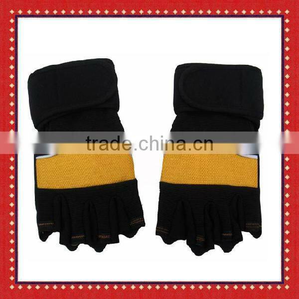 Custom Leather weightlifting workout gloves