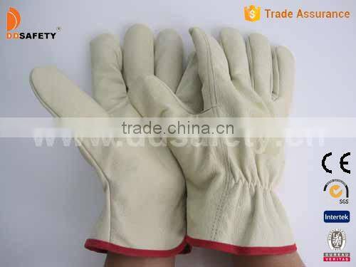 DDSAFETY High Quality Wholesale Pig Grain Leather Glove Motorcycle Glove