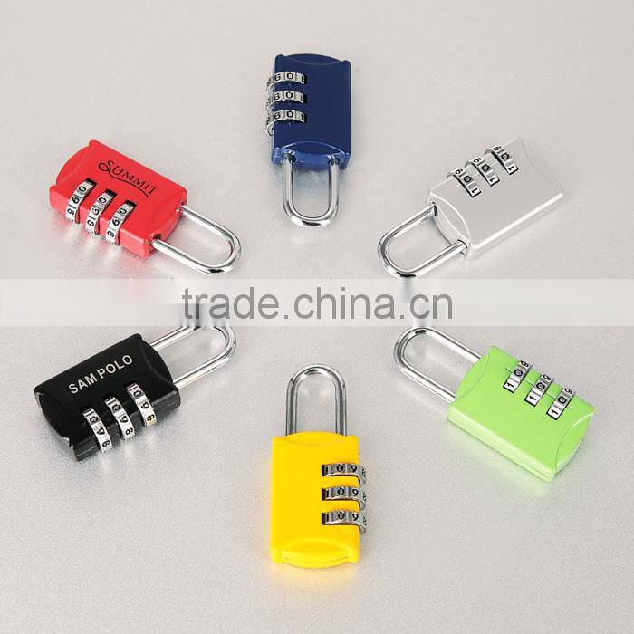 3 digit combination mini color padlock