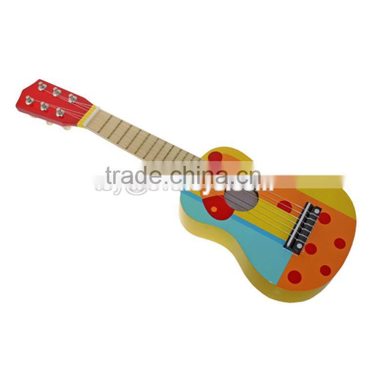 Best sale kids musical wooden toy guitar for 3 year old W07H014-S