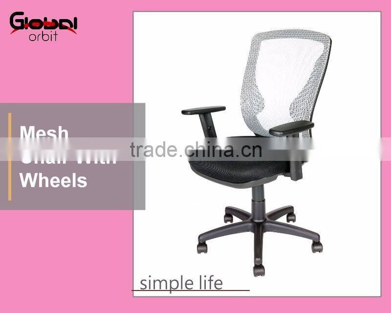 Ventilate back height adjustable reception ergonomic office swivel chairs