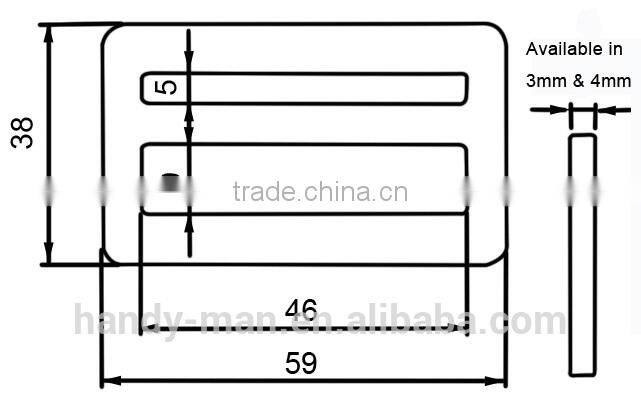 612-3 Hardware parts Bag buckle Harness buckle Stamped Steel Double Slot Quick Buckle
