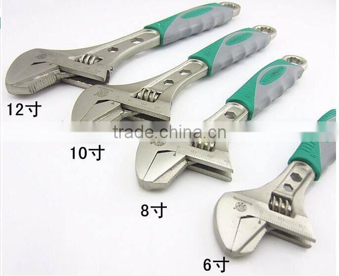 BERRYLION 250mm adjustable monkey screw wrench with rubber handle design