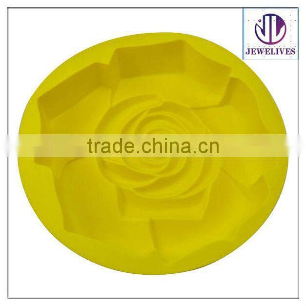 Rose Flower Shape Silicone Cake Mould for 2013 promotion gift