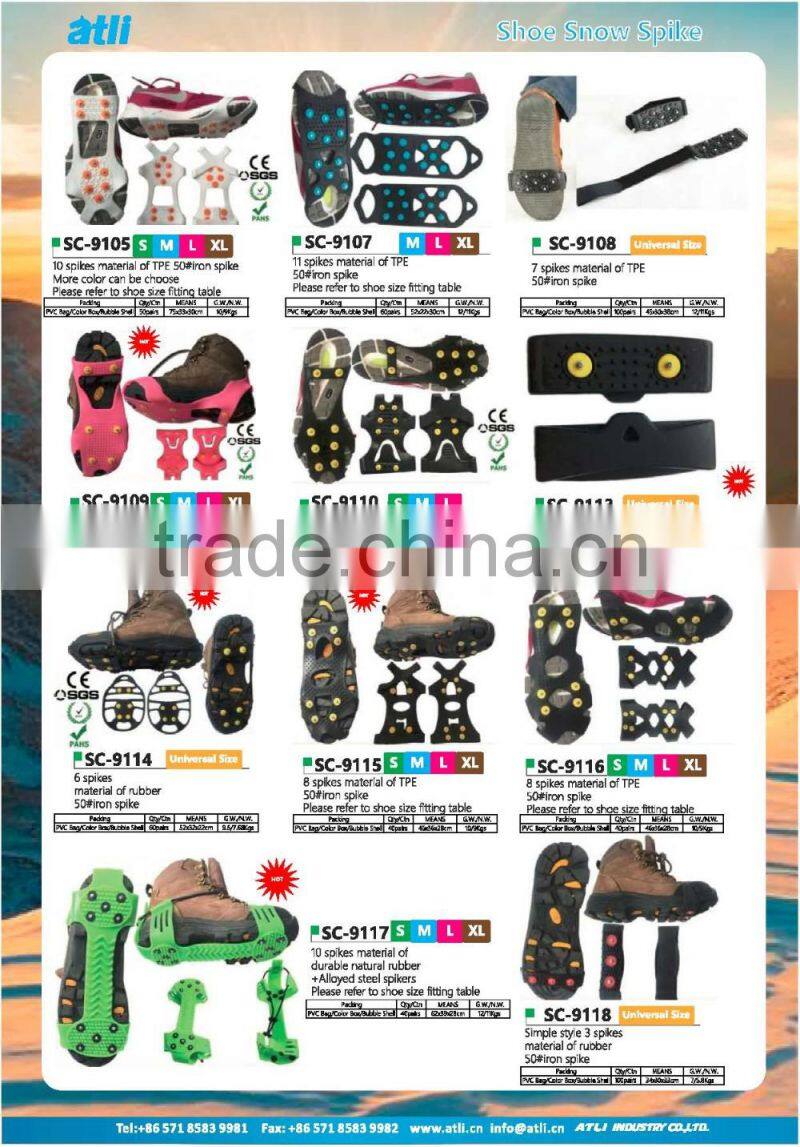 Atli TPE anti-slip snow ice grabber for ice shoes
