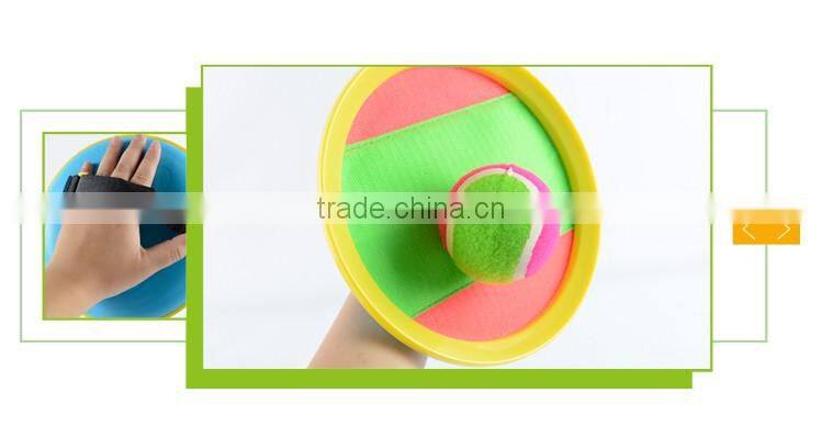 Hot sale children sport toy plastic double throw and catch ball game