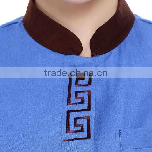 2016 OEM hotel waitress short sleeve staff uniform high quality