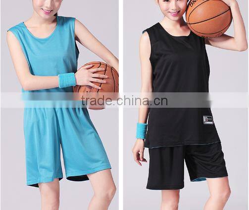 2016 Women Double-sided Sportwear Quick Dry Basketball Jersey Set