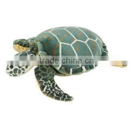 Whosale green color stuffed turtle plush animlas tortoise sea animal turtle toy