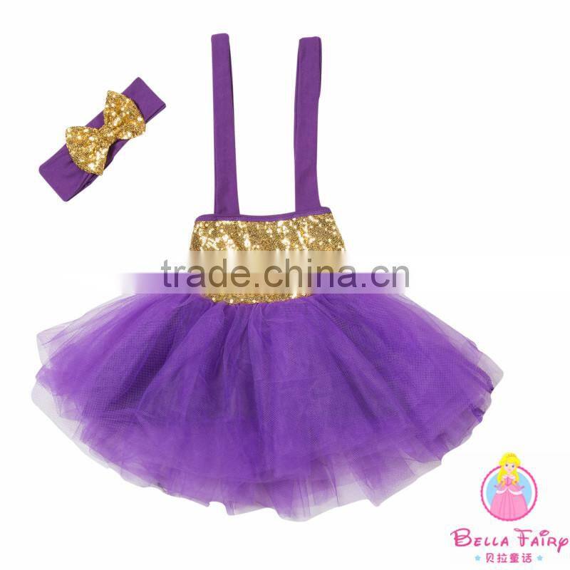 Wholesale Hot Fashion New Design Kids Sequin Tutu Dress Birthday Party Dress