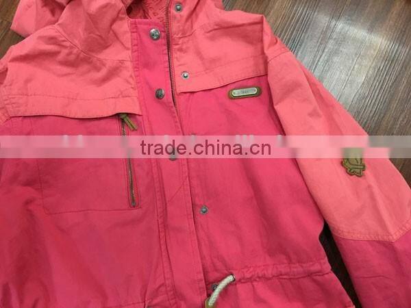 women wind-proof jackets 100%cotton long style stock clothing, stocklots garments