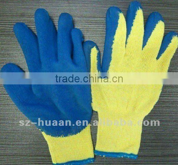 1/4 latex nitrile coated cheap 700g gardon produce-gloves cotton working yarn safety gloves