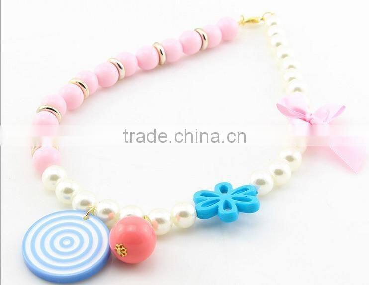 cute carton beads little girl necklace DIY beads children jewelry customized candy bead children necklace kids accessories
