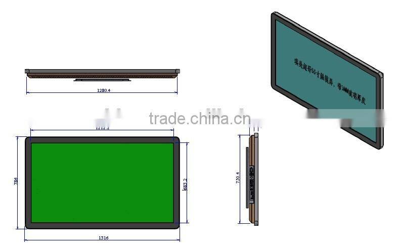55inch Popular attractive picture lcd display advertising monitor for trade Show