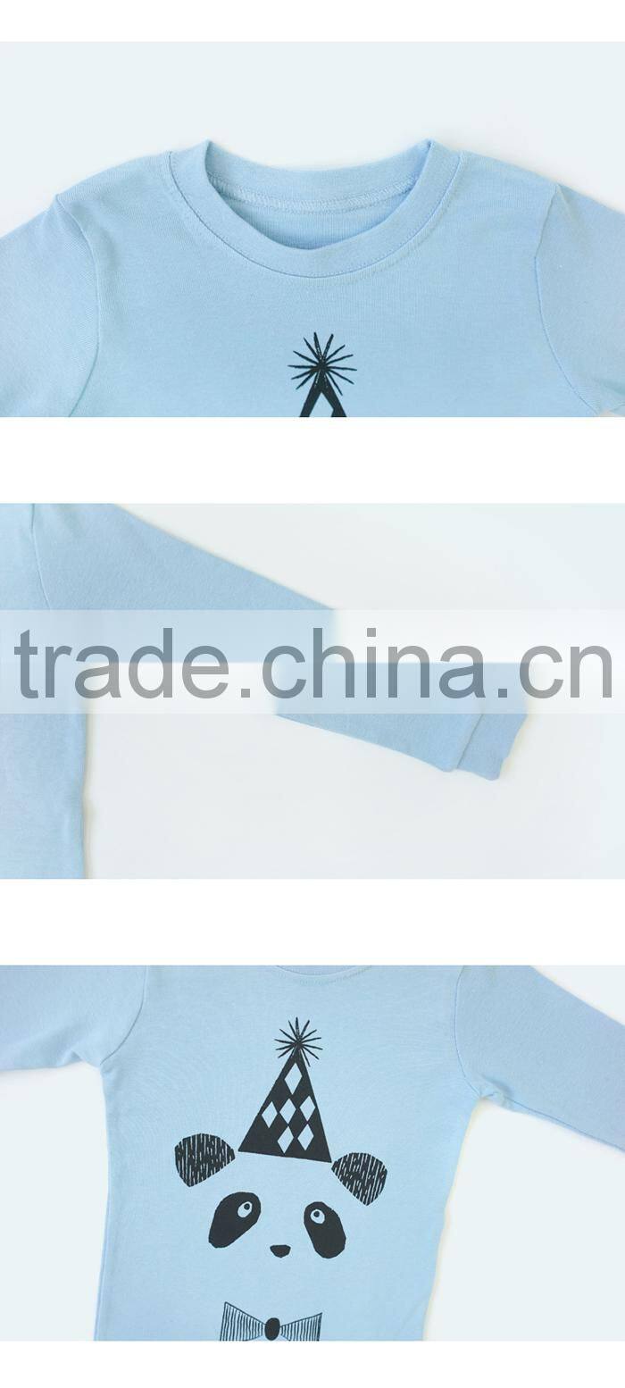 Cute panda cartoon children clothes sets imported clothes child