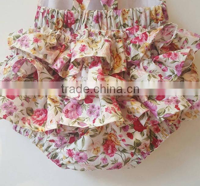 Classical Ruffle Baby Rompers Lace Fabric Readymade Garments Wholesale