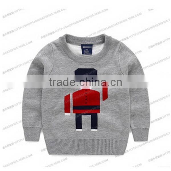 Garment Knitted Baby Wear Boys Sweater Boys Long-sleeved Cotton Crochet Sweater Pullover