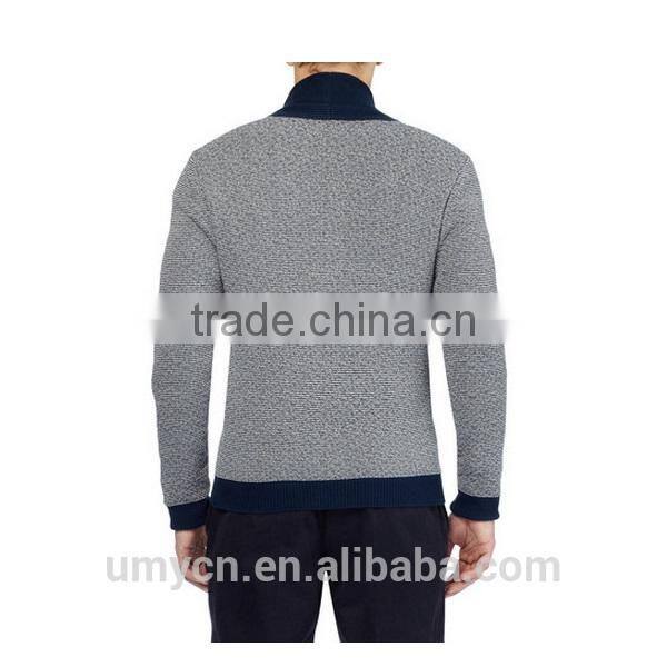 Melange pocketed latest men's cardigan man sweater