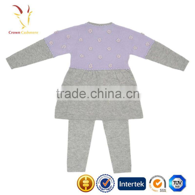 Cute Baby Girl Dress,Girls Knitted Dress Baby Suit Set with Pants