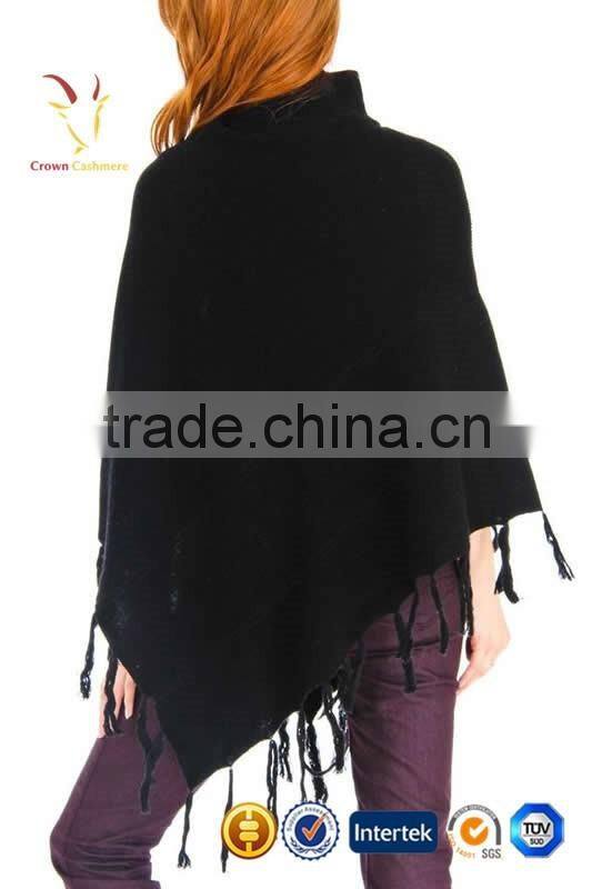 Classic Cashmere Fringed Poncho Cashmere Poncho Sweater Wrap