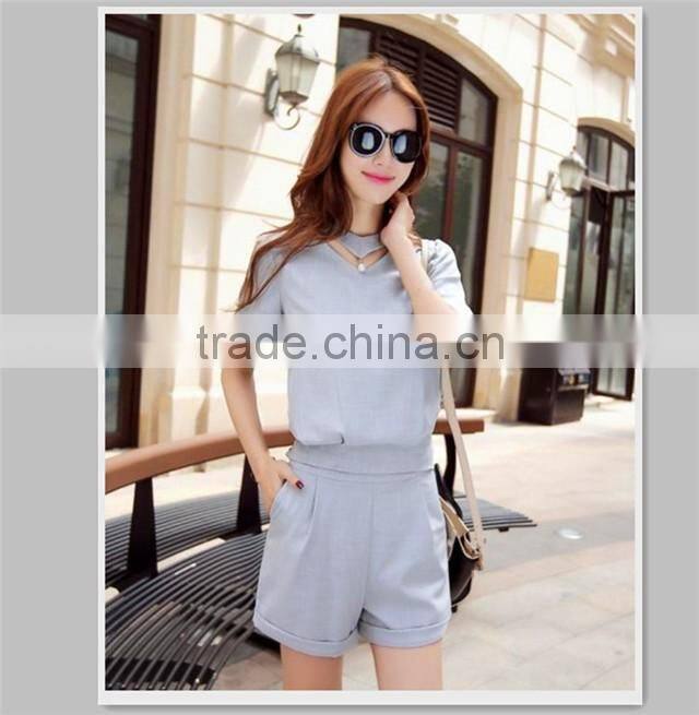 linen cotton new fashion ladies suit casual women jumpsuit