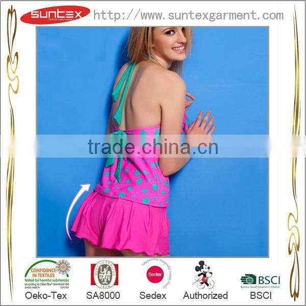 New arrival Custom one pc swimwear lady lovely sexy bikini factory BSCI