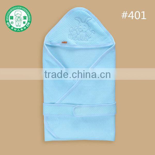 100% cotton polyester fibre rabbit hooded embroider baby muslin blanket