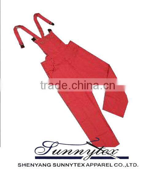 classic safety workwear safety 100% cotton red bib coverall