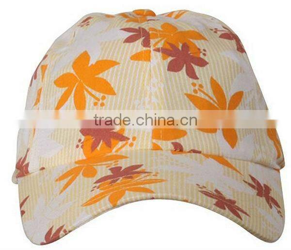 Custom fashion flower wholesale baseball cap