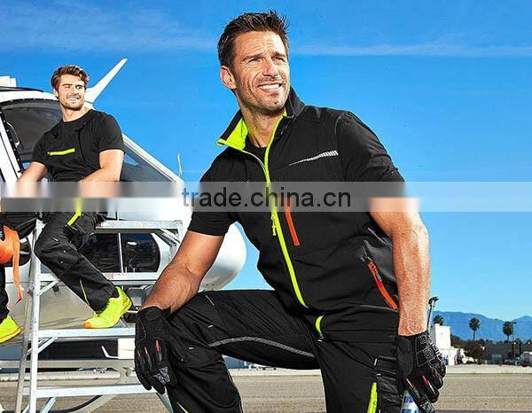 Men winter breathable windstopper softshell vest oem service