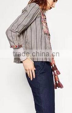 Runwaylover EY1068C Europe Style 2017 Ladies Fashion Embroidery Jacket Coats