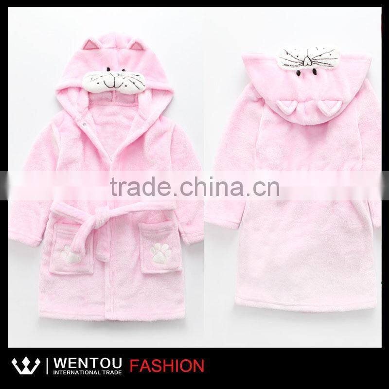 Fashionable Lovely Children Flannel Bathrobe