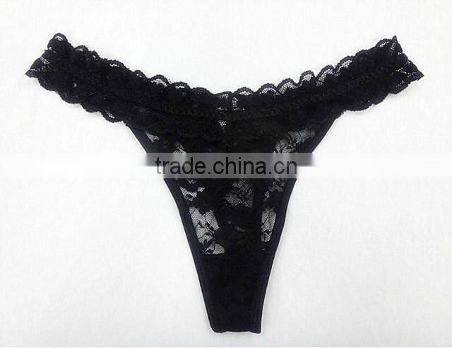 Fashion style sexy women panty with sexy lace trim