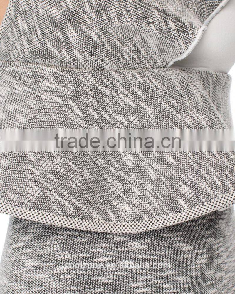 Latest one-shoulder design ruffled new fashion ladies dress 2015