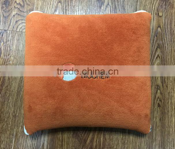 Custom animal travel pillow blanket best for traveling/camping/hiking/outdoor/airline