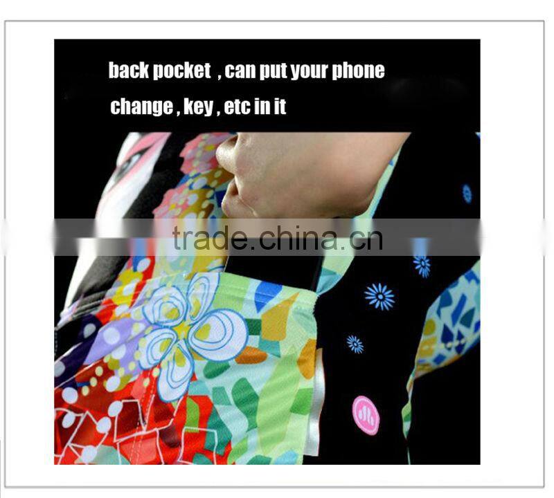 Ladies Sublimation Customize Cycling Wear with Chinese opera printing