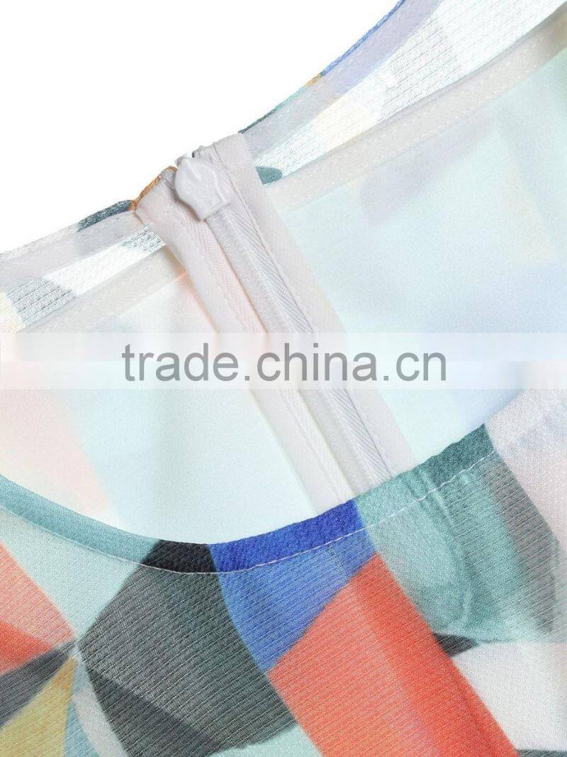 Gilrs chiffon printing dress trend