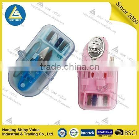 Transparent ABS material portable hand sewing Hand Sewing Use plastic box travel sewing kit