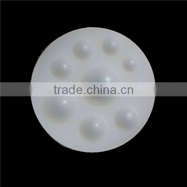 Silicone Resin Mold Round White 8.4cm Dia.