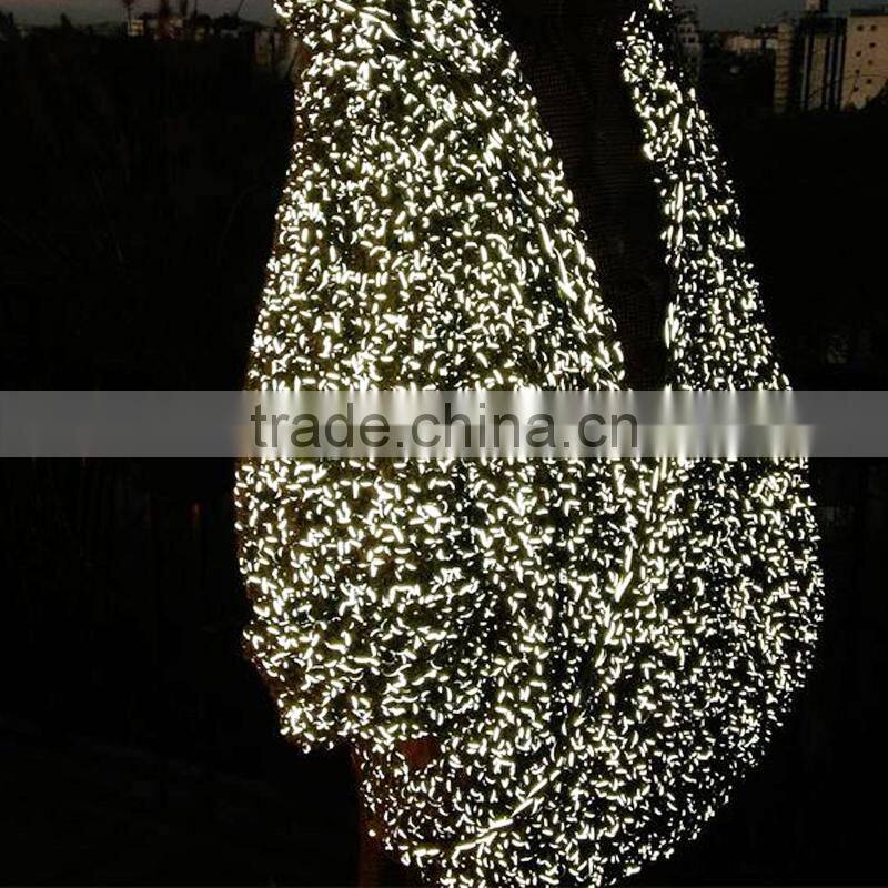 high visibility double side reflective thread for wool knitting for winter scarf