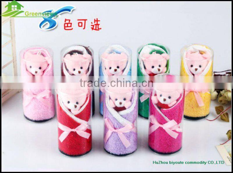 Girl friend lovely pink bear cake towel gift wedding gift Bear Design Wedding cute Cake Towel Gift Towel