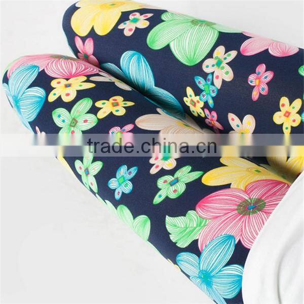 Sketch flower doodle pattern leggings ladies printed leggings