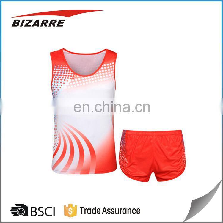 Customized running wear running singlet with shorts set