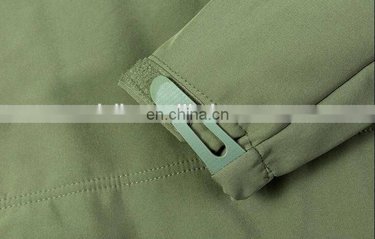 Custom design military hooded softshell jacket for men