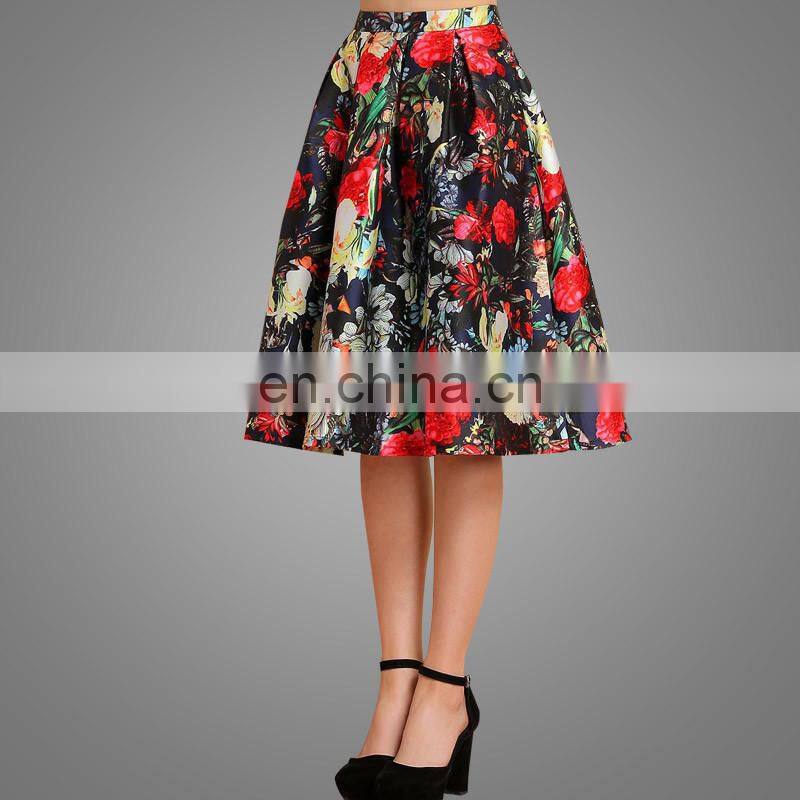 Fashion Dress Fancy Skirt Top Designs Women Midi Skirt