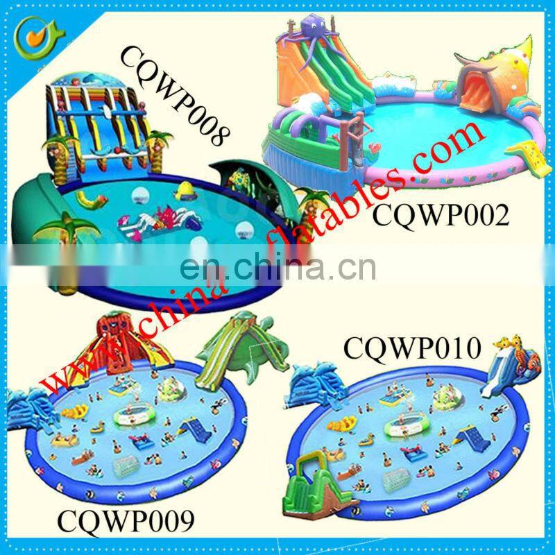 catoon cheap inflatable water park