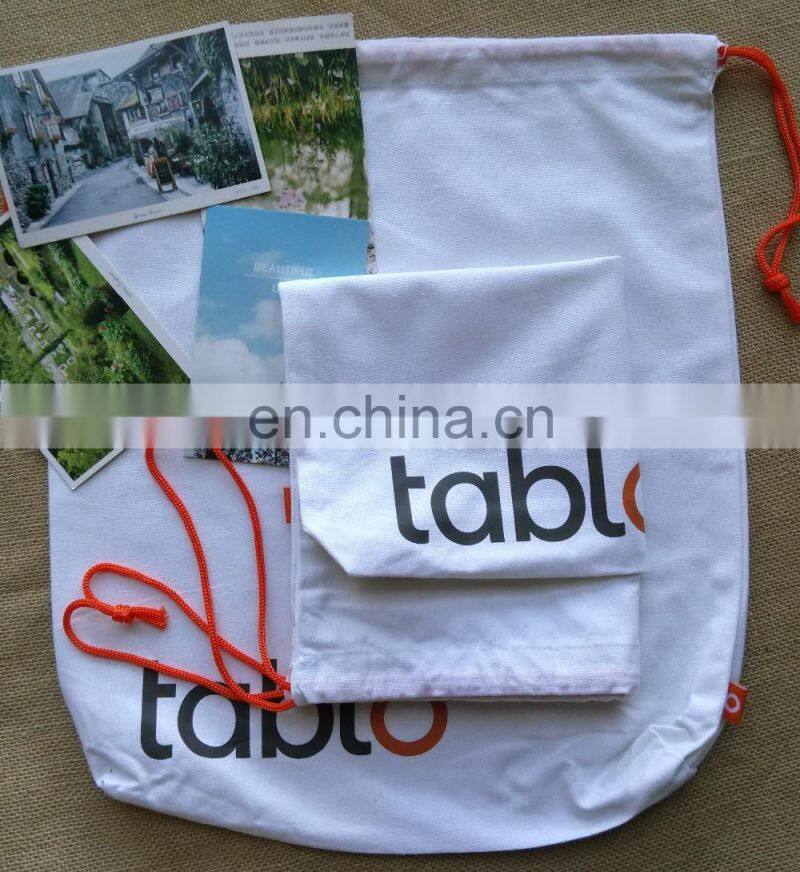 cheap cotton solid color bunch of pocket custom recycle draw string bag advertised shopping bag gift bag